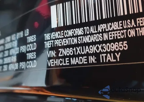 2019 Maserati Levante from USA, damaged, VIN ZN661XUA9KX309655